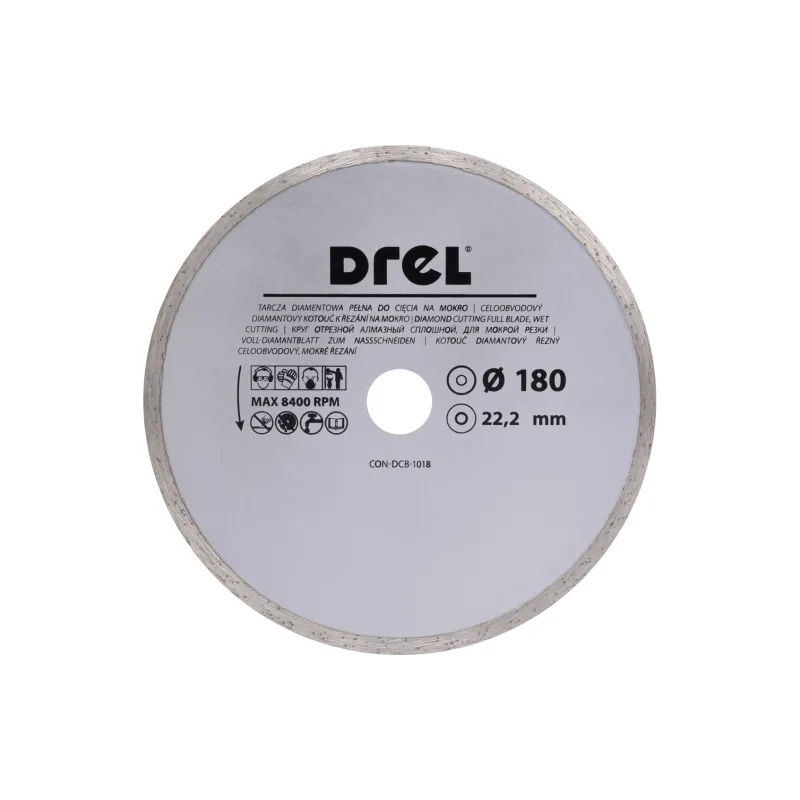 Tarcza diamentowa 180 x 22.2 mm, pełna