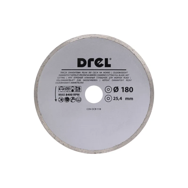 Tarcza diamentowa 180 x 25.4 mm, pełna