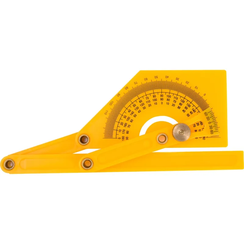 Kątownik z kątomierzem 0°-180°, 90 x 150 mm