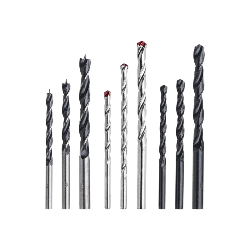 Zestaw wierteł do metalu, drewna, cegły 5.0-8.0 mm, 9 szt.