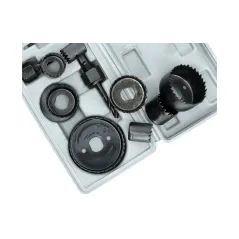 Zestaw otwornic do drewna 19-64 mm, adapter z wiertłem prowadzącym, 11 szt.