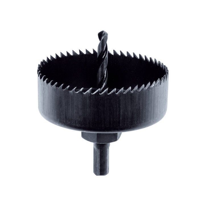 Zestaw otwornic do drewna 51-102 mm, adapter z wiertłem prowadzącym, 9 szt.