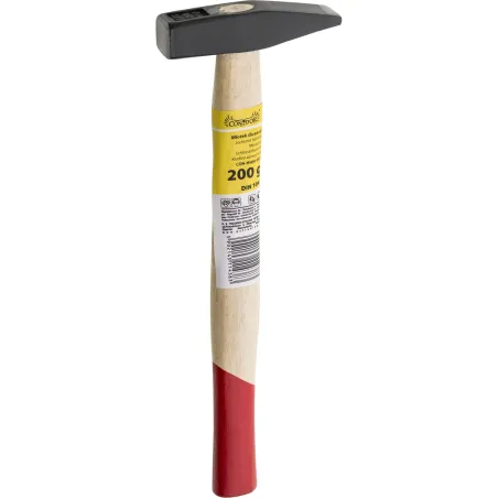 Młotek ślusarski 200 g, trzonek drewniany