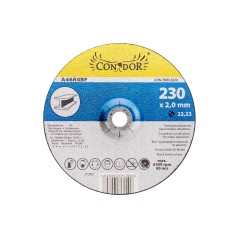 Tarcza korundowa 230 x 2.0 x 22.2 mm, do metalu, wypukła
