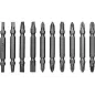 Zestaw końcówek wkrętakowych dwustronnych 65 mm, CrV, 10 szt.