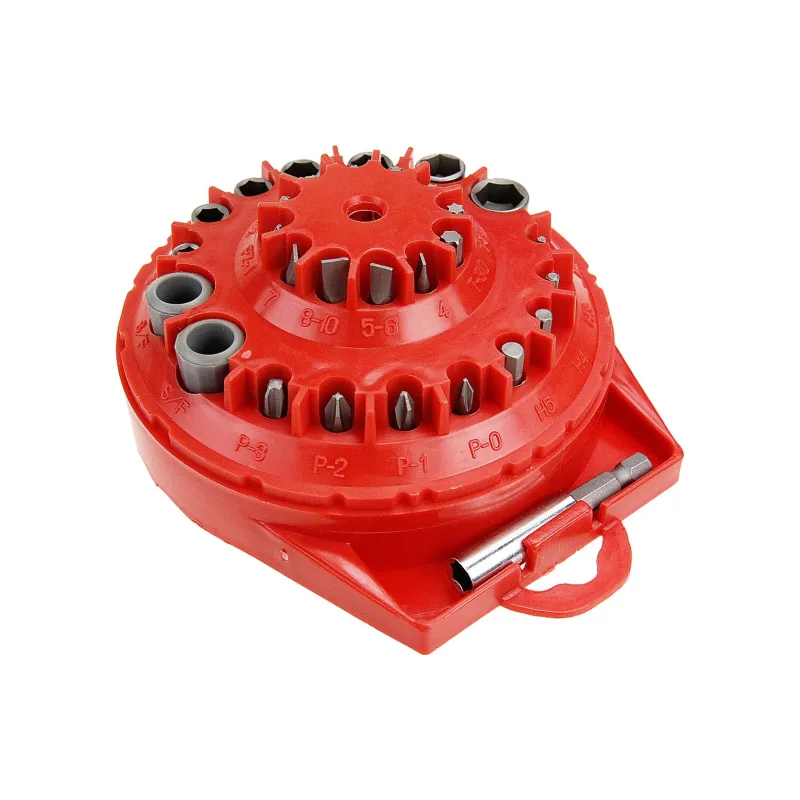 Zestaw końcówek wkrętakowych z uchwytem magnetycznym CrV, 30 szt.