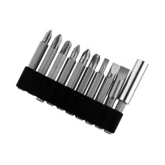 Zestaw końcówek wkrętakowych z uchwytem magnetycznym 50 mm, CrV, 10 szt.