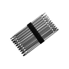 Zestaw końcówek wkrętakowych dwustronnych 150 mm, CrV, 10 szt.