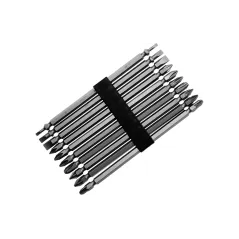 Zestaw końcówek wkrętakowych dwustronnych 150 mm, CrV, 10 szt.