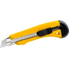 Nóż z ostrzem łamanym 18 mm, plastikowy korpus, metalowa prowadnica
