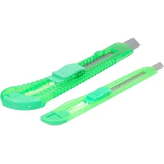 Zestaw noży z ostrzem łamanym 18 mm, 9 mm, plastikowy korpus, 2 szt.