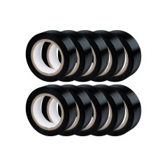 Taśmy izolacyjne 0.13 x 19 mm, 10 m, czarne, 10 szt.