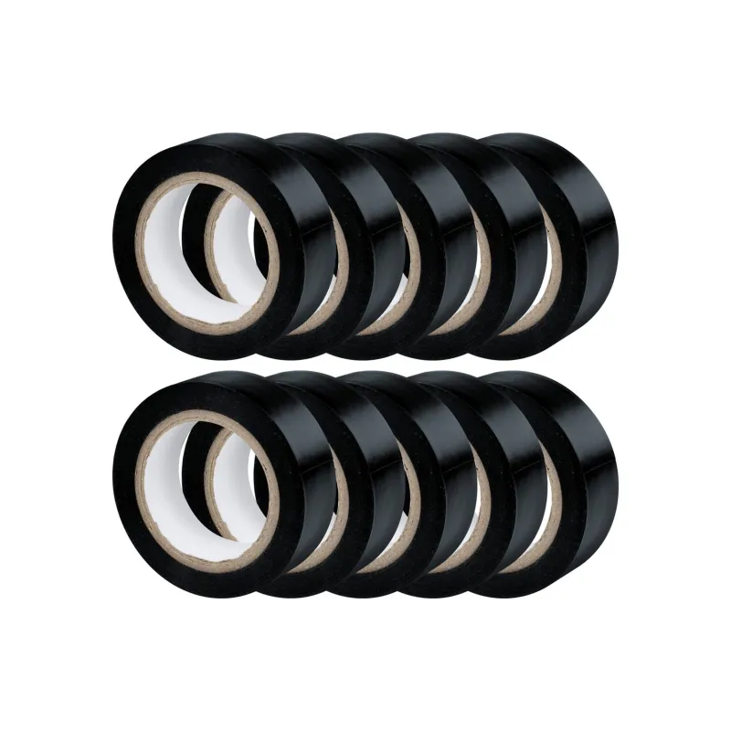 Taśmy izolacyjne 0.13 x 19 mm, 10 m, czarne, 10 szt.