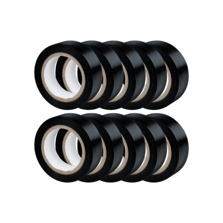 Taśmy izolacyjne 0.13 x 19 mm, 10 m, czarne, 10 szt.