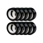 Taśmy izolacyjne 0.13 x 19 mm, 10 m, czarne, 10 szt.