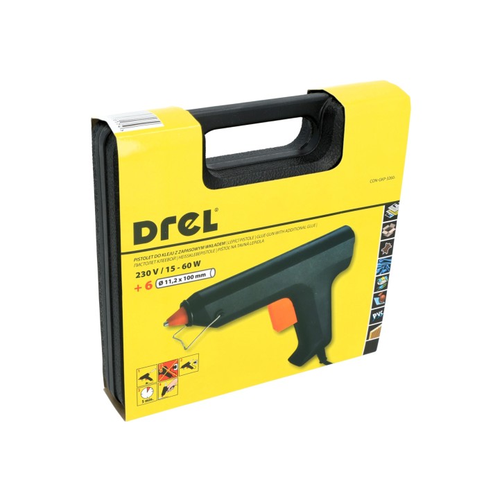 Pistolet do kleju 11.2 mm, z zapasowym wkładem, 60 W