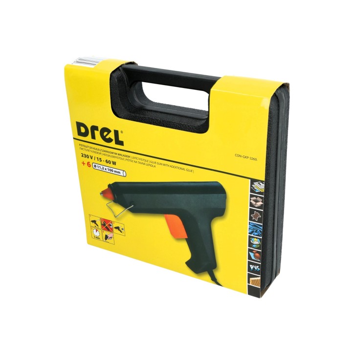 Pistolet do kleju 11.2 mm, z zapasowym wkładem, 60 W