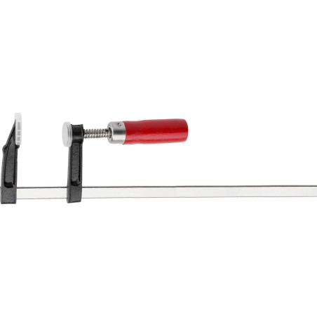 Ścisk stolarski 50 x 300 mm, typ F, drewniany uchwyt, FSC 100%, certyfikat NC-COC-062817