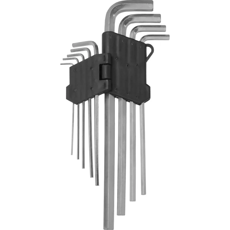 Zestaw kluczy sześciokątnych 1.5-10 mm, bardzo długie, 9 szt.