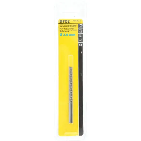 Wiertła do metalu 2.0 x 56.0 x 85.0 mm, przedłużane, szlifowane, 3 szt.