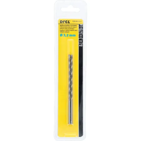Wiertła do metalu 3.2 x 69.0 x 106.0 mm, przedłużane, szlifowane, 2 szt.