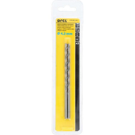 Wiertła do metalu 4.2 x 78.0 x 119.0 mm, przedłużane, szlifowane, 2 szt.