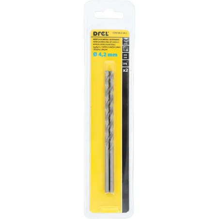 Wiertła do metalu 4.2 x 78.0 x 119.0 mm, przedłużane, szlifowane, 2 szt.