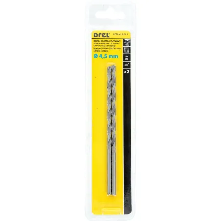 Wiertła do metalu 4.5 x 78.0 x 119.0 mm, przedłużane, szlifowane, 2 szt.