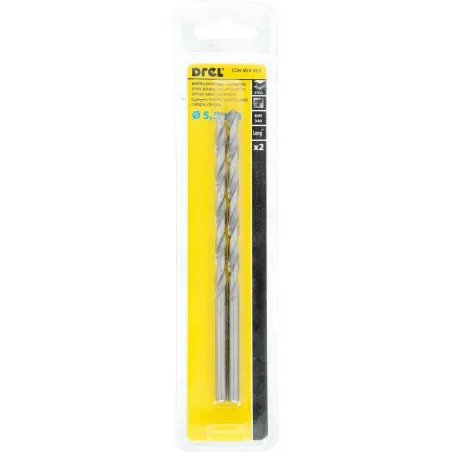 Wiertła do metalu 5.5 x 87.0 x 132.0 mm, przedłużane, szlifowane, 2 szt.