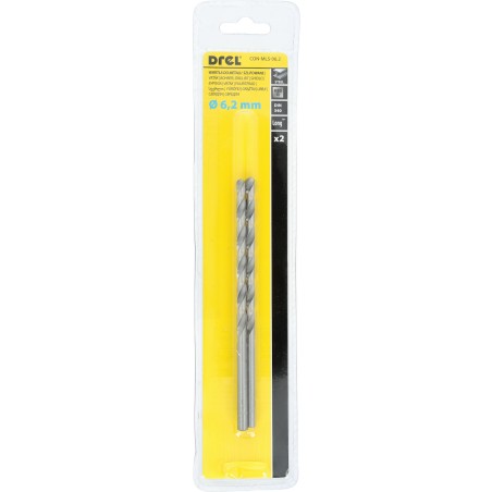 Wiertła do metalu 6.2 x 97.0 x 148.0 mm, przedłużane, szlifowane, 2 szt.