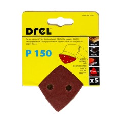 Papiery ścierne delta na rzep 93 x 93 mm, P150, 5 szt.
