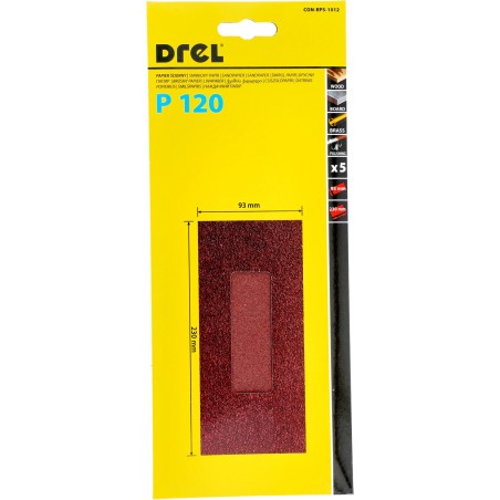 Papiery ścierne 93 x 230 mm, P120, 5 szt.