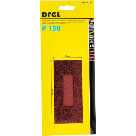 Papiery ścierne 93 x 230 mm, P150, 5 szt.