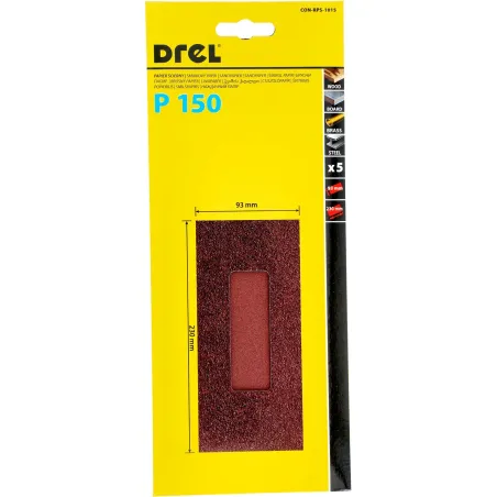 Papiery ścierne 93 x 230 mm, P150, 5 szt.