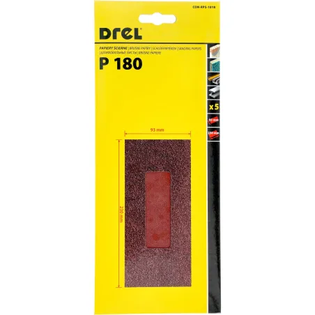 Papiery ścierne 93 x 230 mm, P180, 5 szt.