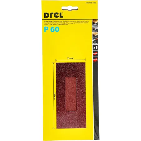 Papiery ścierne 93 x 230 mm, P60, 5 szt.