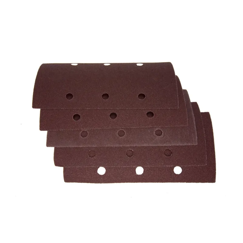 Papiery ścierne 93 x 185 mm, P120, na rzep, z otworami, 5 szt. Papiery ścierne 93 x 185 mm, P120, na rzep, z otworami, 5 szt.