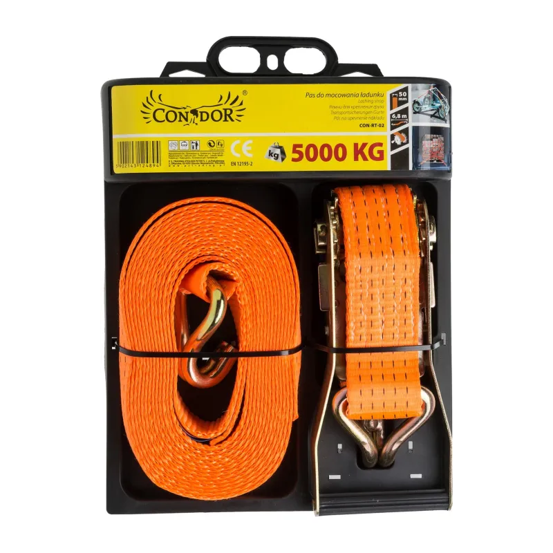 Pas do mocowania ładunku 6.8 m, 50 mm, 5000 kg Pas do mocowania ładunku 6.8 m, 50 mm, 5000 kg