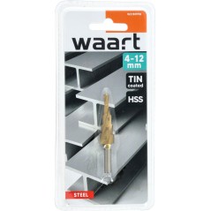 Wiertło stopniowe spiralne 4.0-12.0 mm, tytanowane,STAL M2