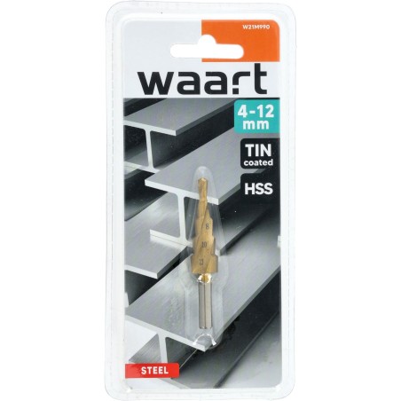 Wiertło stopniowe spiralne 4.0-12.0 mm, tytanowane,STAL M2