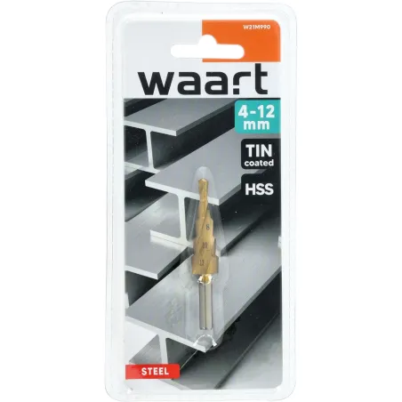 Wiertło stopniowe spiralne 4.0-12.0 mm, tytanowane,STAL M2