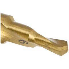 Wiertło stopniowe spiralne 4.0-12.0 mm, tytanowane,STAL M2