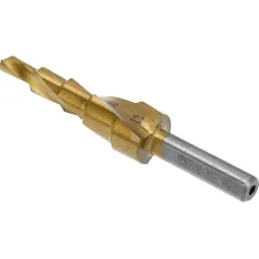 Wiertło stopniowe spiralne 4.0-12.0 mm, tytanowane,STAL M2