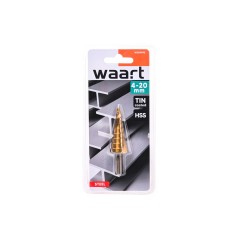 Wiertło stopniowe spiralne 4.0-20.0 mm, tytanowane, STAL M2