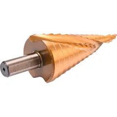 Wiertło stopniowe spiralne 4.0-32.0 mm, tytanowane, STAL M2