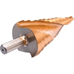Wiertło stopniowe spiralne 6.0-37.0 mm, tytanowane, STAL M2