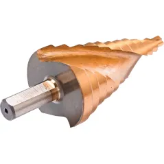 Wiertło stopniowe spiralne 6.0-37.0 mm, tytanowane, STAL M2