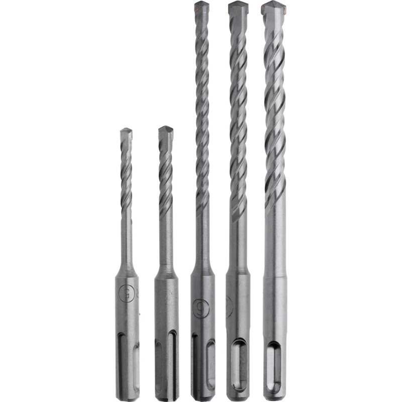 Zestaw wierteł do betonu 5.0-6.0 x 110 mm, 6.0-10.0 x 160 mm, 5 szt.