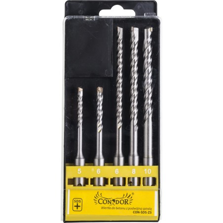 Zestaw wierteł do betonu 5.0-6.0 x 110 mm, 6.0-10.0 x 160 mm, 5 szt.