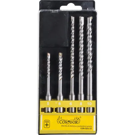 Zestaw wierteł do betonu 5.0-6.0 x 110 mm, 6.0-10.0 x 160 mm, 5 szt.